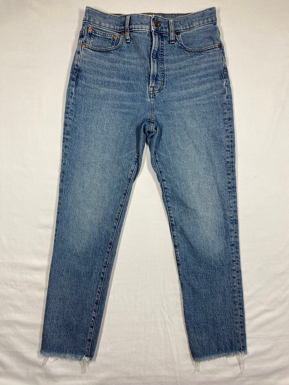 Madewell Women's 29 The Perfect Vintage Jean in Ainsworth Wash Mom Jean Raw Hem